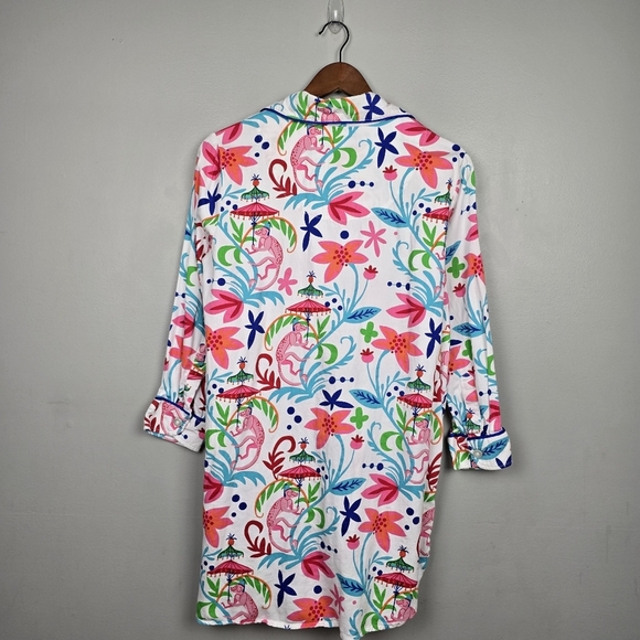 JAYES STUDIO Monkey's Sleep Shirt Bright Multicolored Womens Size S (4-8) - Picture 6 of 13